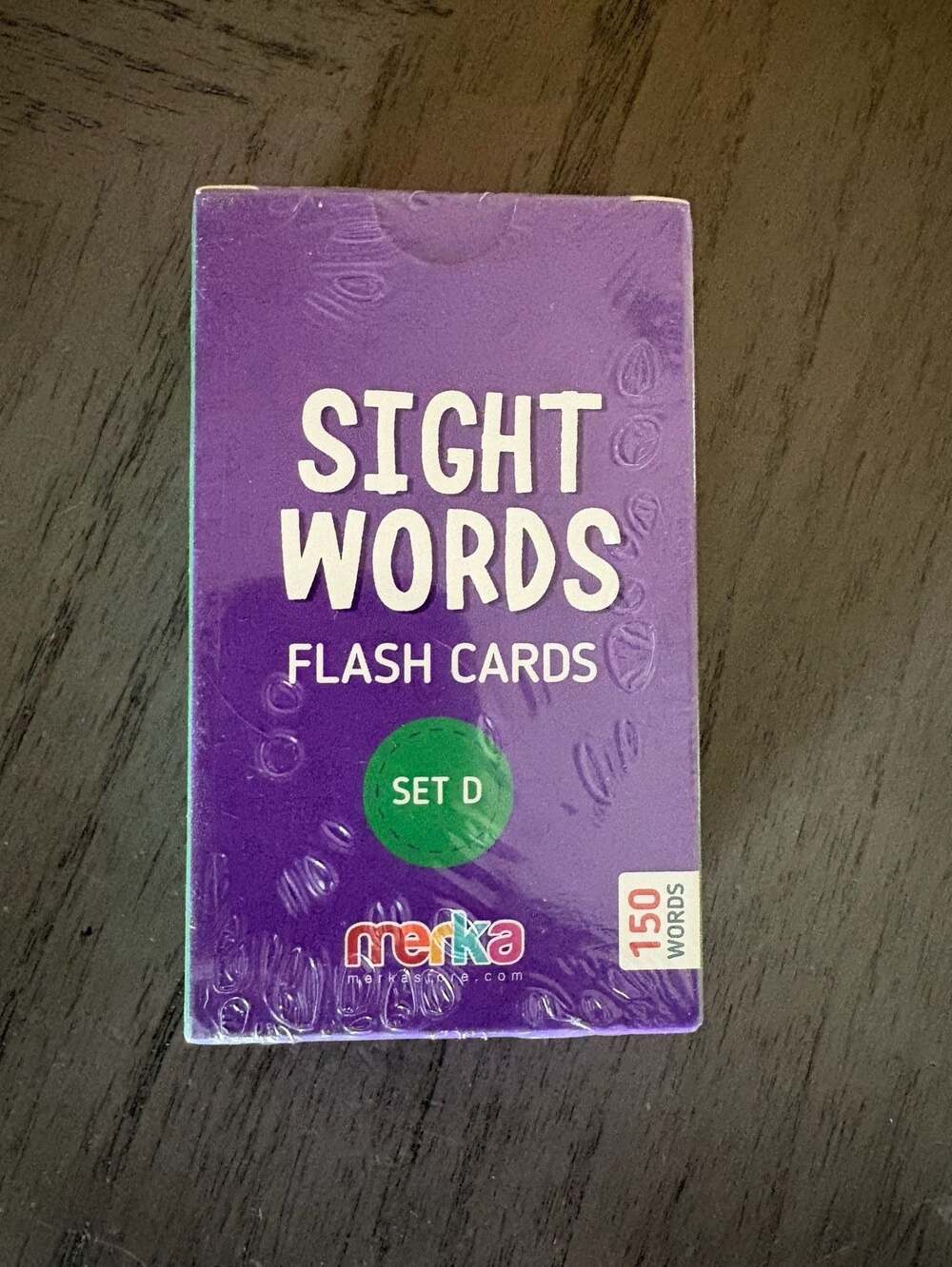 Merka Sight Words Flash Cards Set D - 150 Words Educational Learning Game